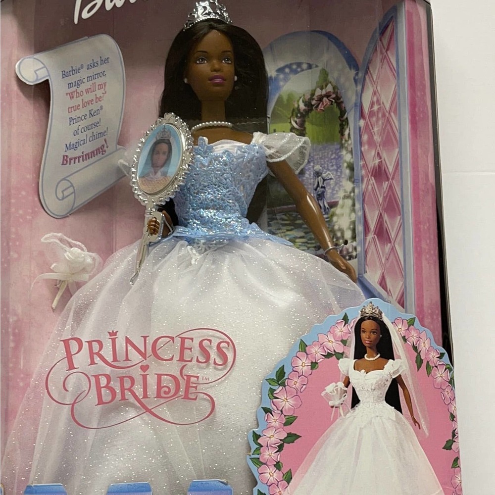 Mattel 2000 African American Princess Bride Barbie #28252 - Picture 2 of 8